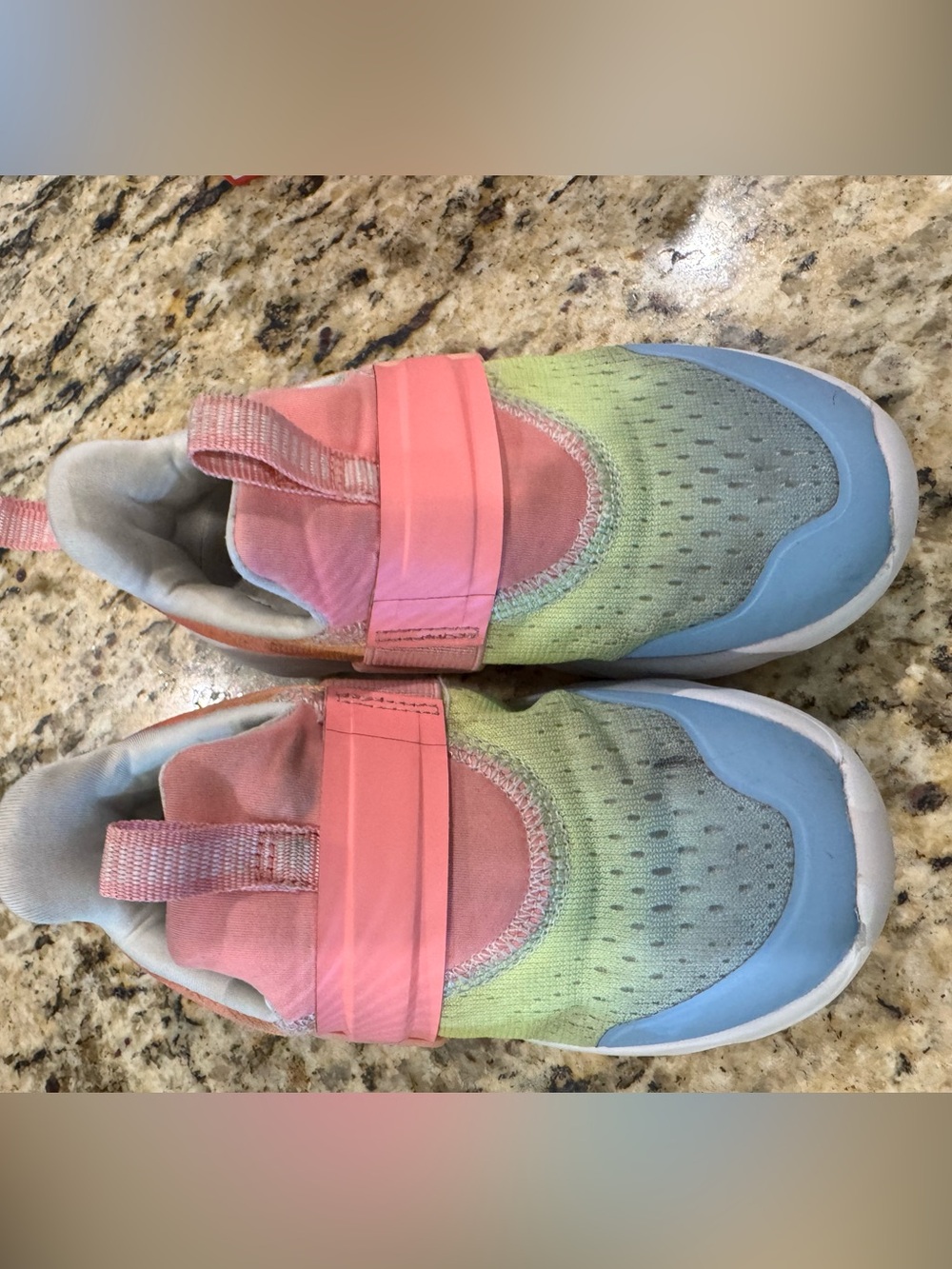 all in motion Kids Gradient Slip-On Sneakers in Pink, Mint & Light Blue